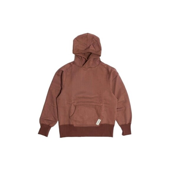 Nigel Cabourn Relaxed Fit Brown Cotton Hoodie With Kangaroo Pocket - NWT